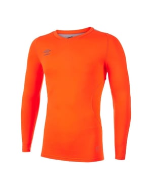 Umbro - "Elite" Base Layer Oberteil V-Ausschnitt für Herren (Leuchtend Orange)
