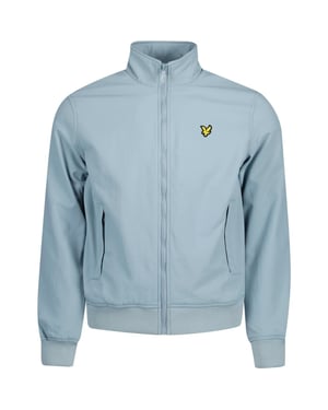 Lyle & Scott Fleece-gefütterte blaue Away-Jacke mit Trichterkragen
