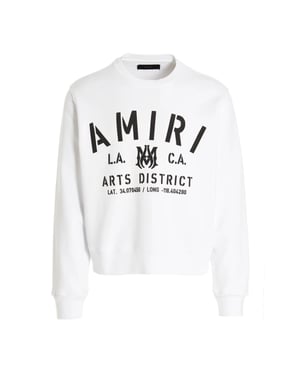 Weißes Sweatshirt mit Amiri-Schablonenlogo