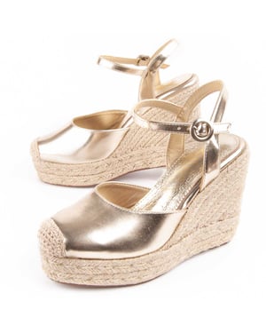 Montevita Balenci Wedge Espadrille Gold