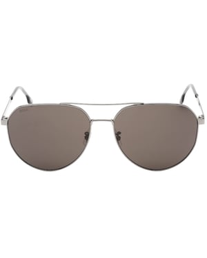 Hugo Boss - Sonnenbrille mit Ruthenium-Rahmen und grauen Gläsern