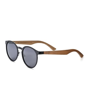 Earth Wood Reine Polarisierte Sonnenbrille - Dunkelbraun/Schwarz