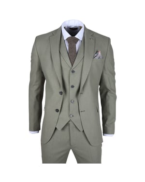 Herren Sage Tailor Fit 3-teiliges Leinen Sommer Hochzeitsanzug