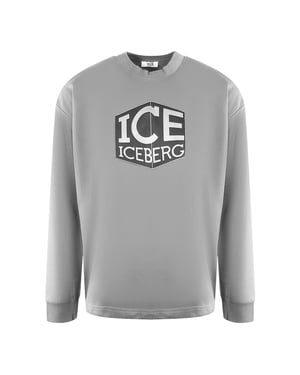 Ice Iceberg - Sweatshirt mit gewürfeltem Logo in Grau