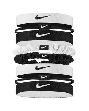 Nike - Haarband Flexibel(8er-Pack) (Schwarz/Weiß)