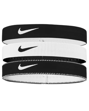 Nike - "Classic" Stirnband Breites Band(3er-Pack) (Weiß/Schwarz)
