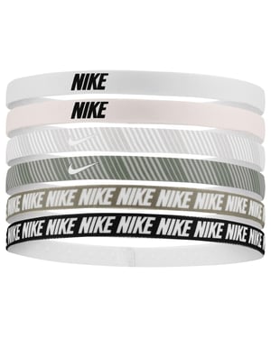 Nike - "Classic" Haarband(6er-Pack) (Weiß/Pink)