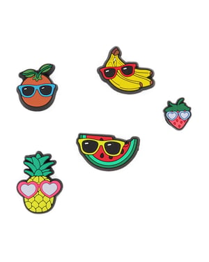 Süße Früchte mit Sonnenbrille 5er Jibbitz Pack - Crocs - Mehrfarbig - Synthetisch