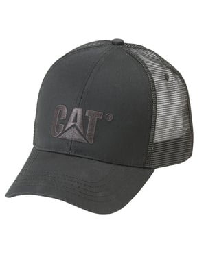 Caterpillar Erhöhtes Logo Baumwolle Unisex Erwachsene Schwarze Baseballmützen