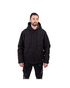 Caterpillar Kapuzen-Sherpa-Fleecejacke für Herren in Schwarz