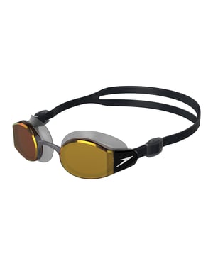 Speedo - "Mariner Pro" Schwimmbrille Spiegel für Herren (Schwarz/Orange)
