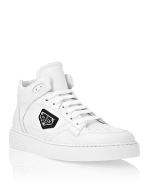 Mid-Top-Sneakers aus Nappaleder