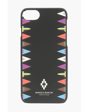 iPhone-Hülle FLAGS SIDES 7 mit geprägtem Aufdruck in Schwarz