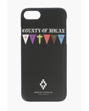 iPhone-Hülle FLAGS SIDES 7 mit geprägtem Aufdruck in Schwarz