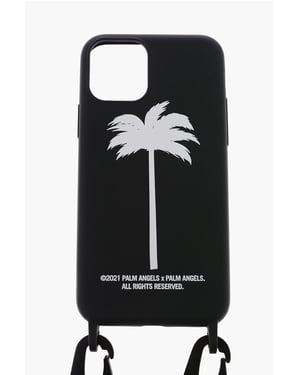 iPhone 11Pro-Hülle mit Palmen-Print in Schwarz