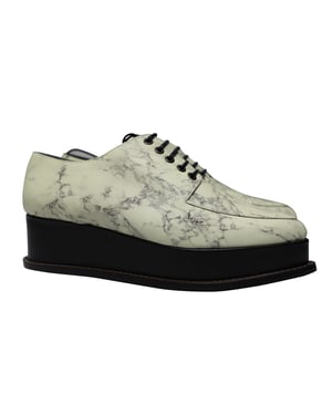 Opening Ceremony – Eleanora – Oxford-Schuhe mit Plateausohle aus Leder mit Marmormuster