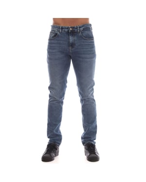 Herren Tommy Hilfiger Scanton Flag Bestickte Slim-Fit Jeans in Blau
