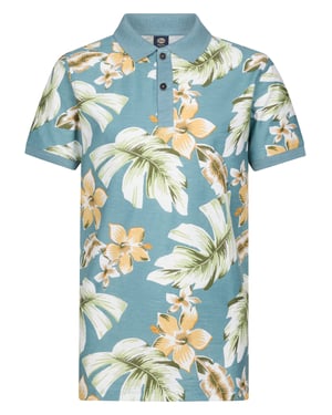 Petrol Industries - Poloshirt mit All-over Muster Pier Jungen - Blau