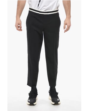 Slim Fit Hose JAMIE mit Kontrastdetails in Schwarz