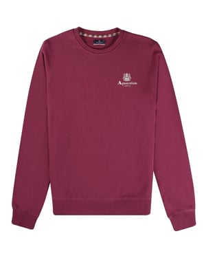 Aquascutum Active - Burgunderrotes Sweatshirt mit kleinem Logo