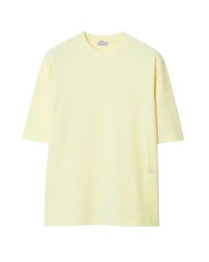 Burberry - Gestreiftes T-Shirt in Sorbetgelb