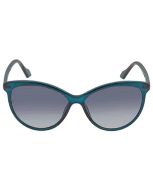 Calvin Klein - Sonnenbrille mit türkisfarbenem Rahmen und grauen Verlaufsgläsern in Kristalloptik
