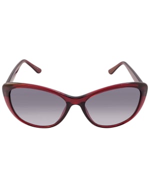 Calvin Klein - Sonnenbrille in Milchig-Burgunderrot mit grauem Farbverlauf