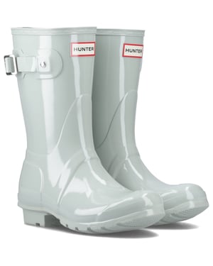Hunter Original Short Damen Gummistiefel In Seetanggrün