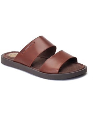 Base London Maven Herren Sandalen Aus Gebranntem Braunem Leder