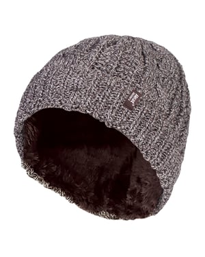 Damen Kabel-Umdrehung Warm Thermal Beanie Mütze