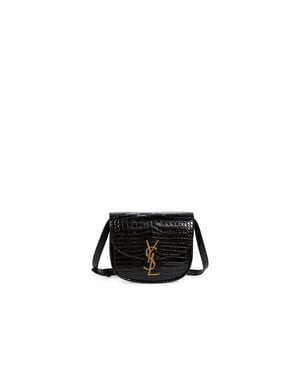 Saint Laurent Kaia Kroko-Umhängetasche