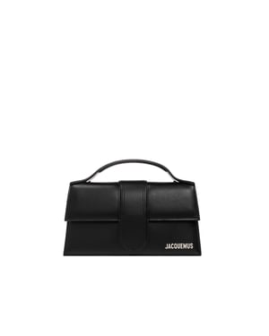 Jacquemus Le Grand Bambino Schultertasche Silber Logo