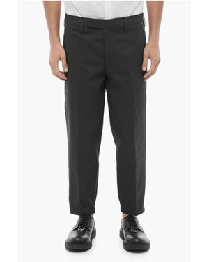 Slim Fit Hose mit normaler Taille und Gürtelschlaufen in Schwarz