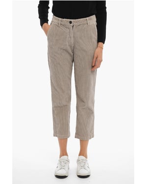 Cordhose mit 4 Taschen in Grau