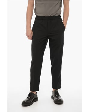 Slim Fit Hose mit Knöchelreißverschluss in Schwarz