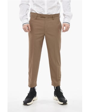 Slim Fit JAMIE Hose mit Knöchelreißverschluss in Braun