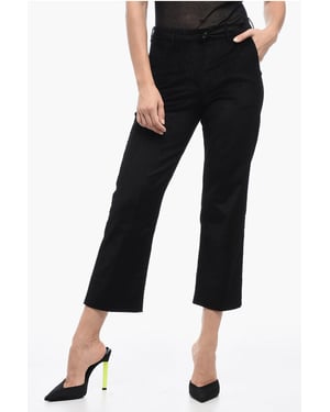 Kurze Cordhose in Schwarz