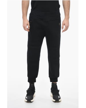 Neopren-Bikerhose mit niedriger Taille und schmaler Passform in Schwarz