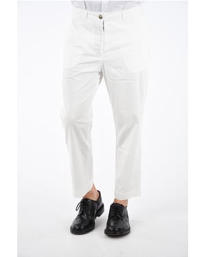 Stretch-BOYFRIEND-Hose in Weiß