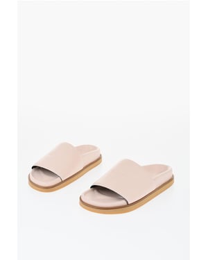 Leder-Slipper OFF STAMP in Rosa