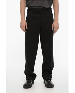 Loose Fit Neoprenhose mit Gürtelschlaufen in Schwarz