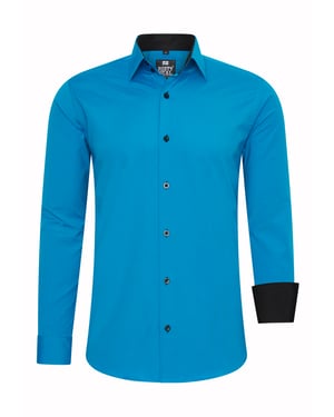Rusty Neal Businesshemd Slim Fit aus Premium Cotton-Stretch, Größen S–6XL - Blau