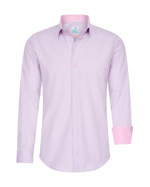 Rusty Neal Pastellhemd, Slim Fit aus Baumwoll-Stretch, Gr. S–6XL - Lila