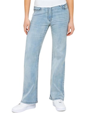 Enzo | Womens Wide Leg Jeans