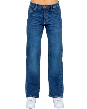 Enzo | Womens Wide Leg Jeans