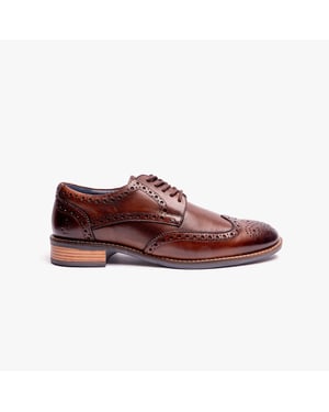 Hush Puppies Dustin Herren Brogue Schuhe Schokolade