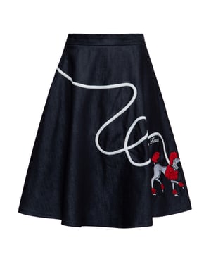 Queen Kerosin Damen Swing Rock Poodle dunkelblau