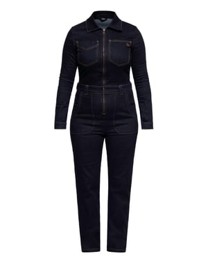 Queen Kerosin Damen Workwear Overall Denim