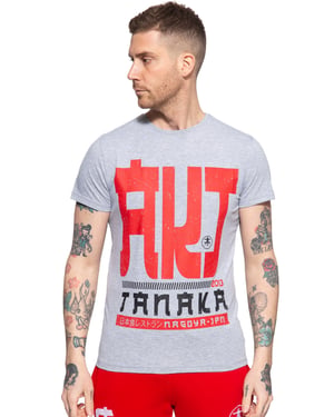 Akito Tanaka Herren T-Shirt mit Frontprint Write grau