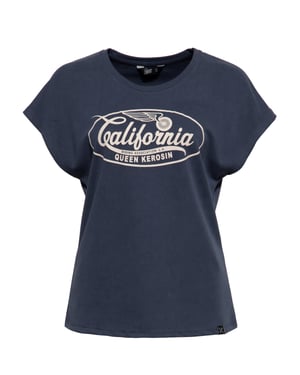 Queen Kerosin Damen T-Shirt California navy